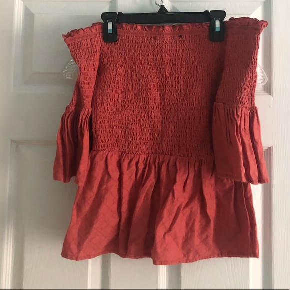 Blue Rain Off the ShoulderTop - Picture 1 of 6